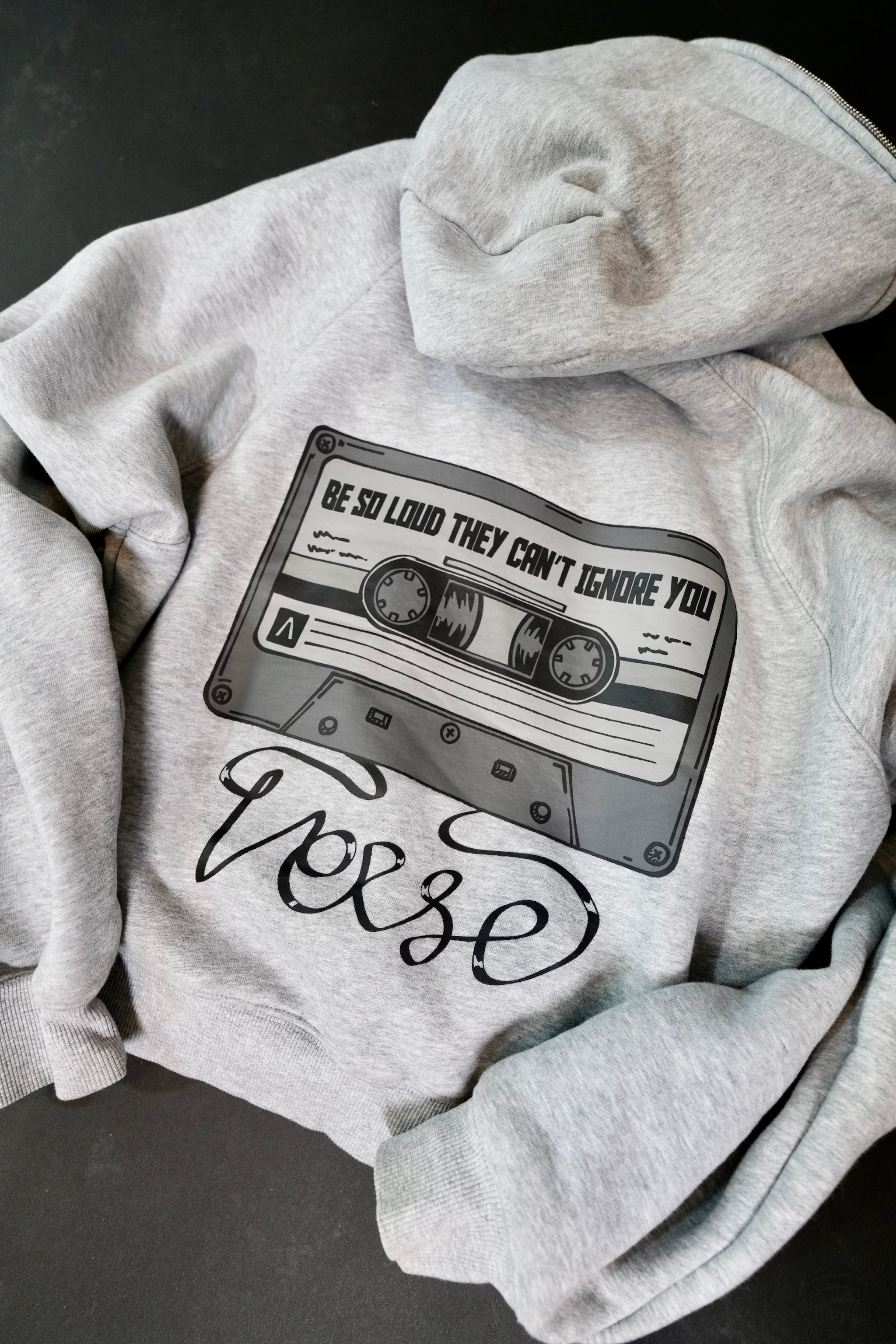 Zip up VERSE hoodie gray